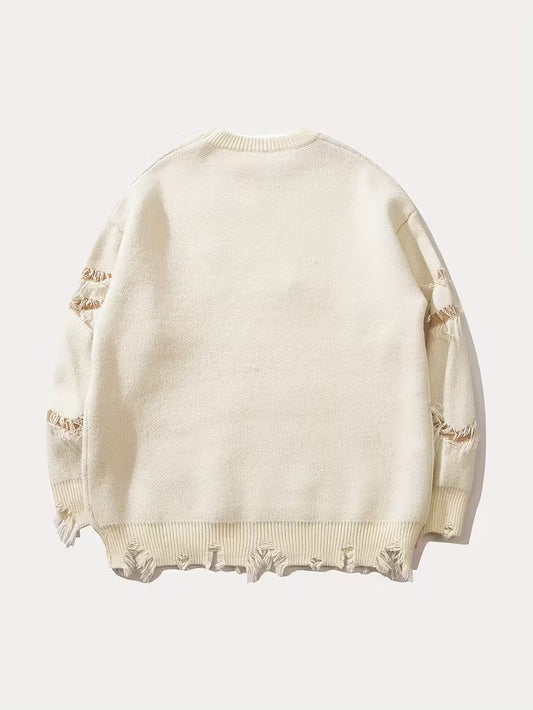 Swebet Unisex Street Style Knit Sweater – Casual Retro Pullover