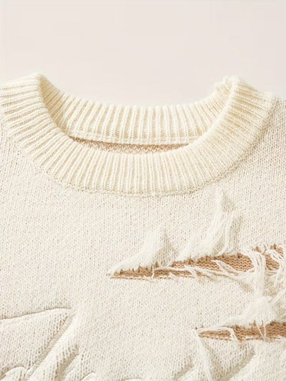 Swebet Unisex Street Style Knit Sweater – Casual Retro Pullover